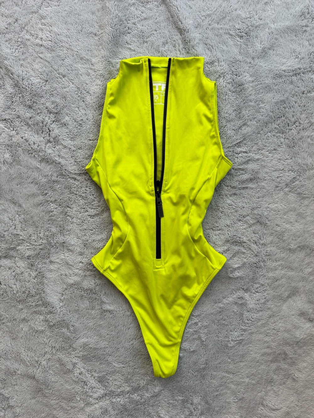 TA3 Sleeveless Surfy Thong NWOT Snatched Waist Corset Back Swimsuit Acid XS Reg